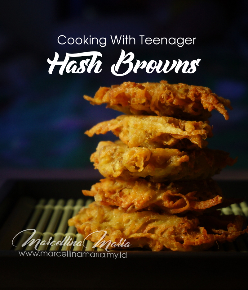 Cooking with teenager: hash browns