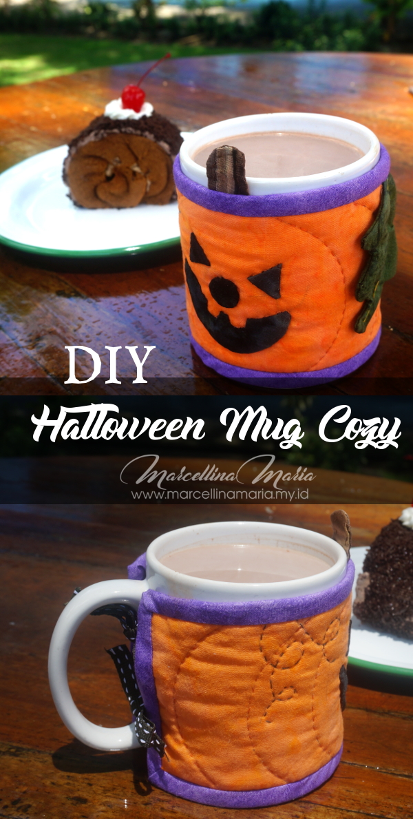 DIY Halloween mug cozy tutorial and pattern